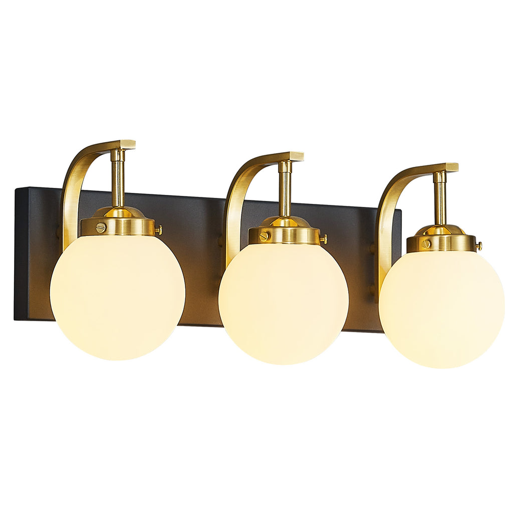 Modern Opal Globe Milky Glass Bathroom Vanity Light
