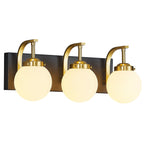 Modern Opal Globe Milky Glass Bathroom Vanity Light