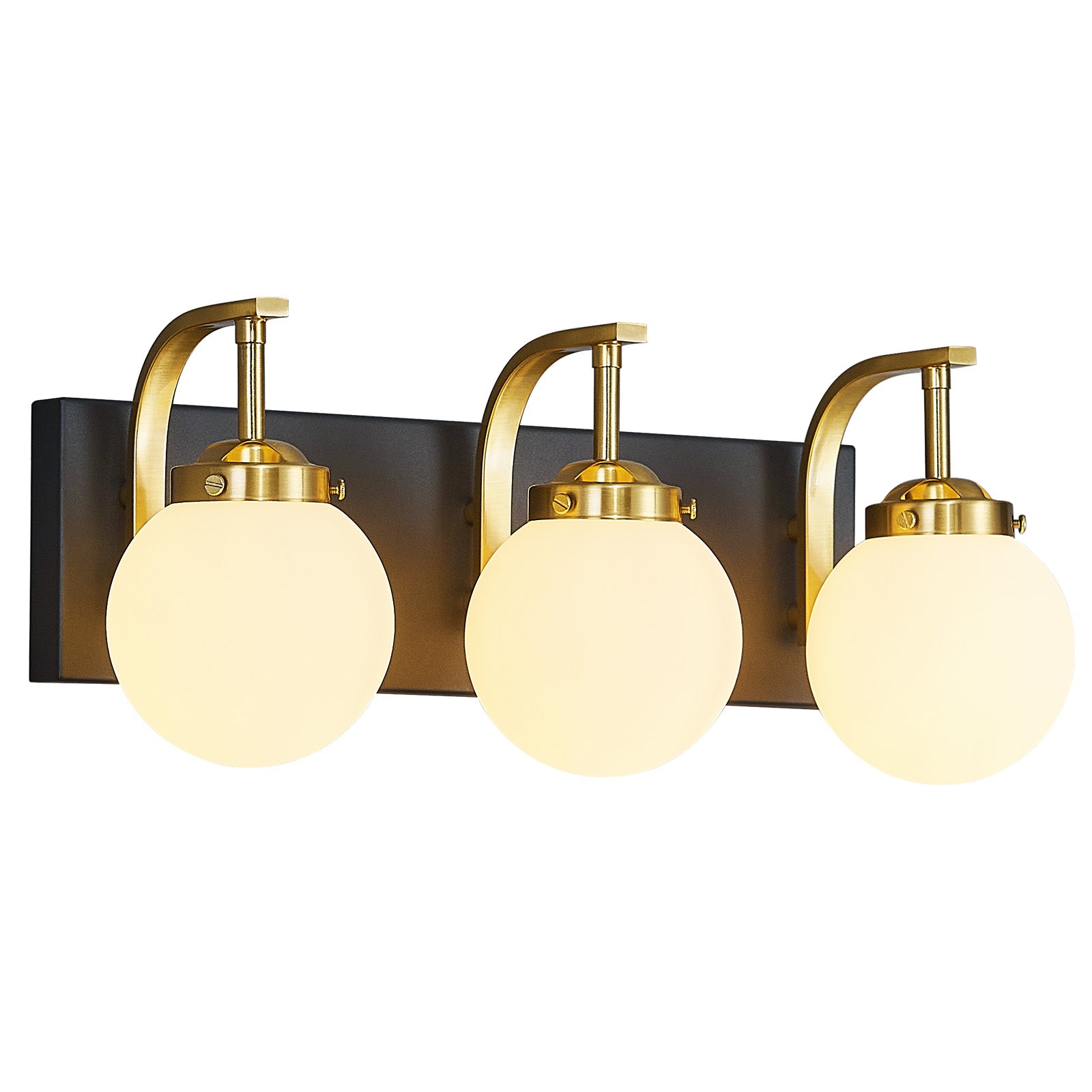 Modern Opal Globe Milky Glass Bathroom Vanity Light
