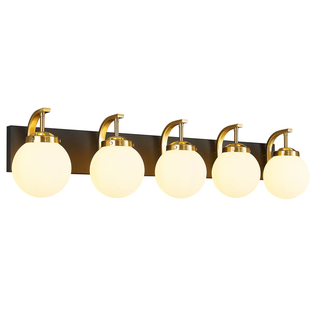 Modern Opal Globe Milky Glass Bathroom Vanity Light