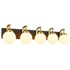 Modern Opal Globe Milky Glass Bathroom Vanity Light