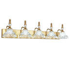 Vintage Clear Flower Glass Shade  Bathroom Vanity