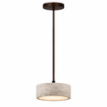 Modern Cylindrical & Drum Travertine LED Pendant Light