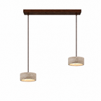 Modern Cylindrical & Drum Travertine LED Pendant Light
