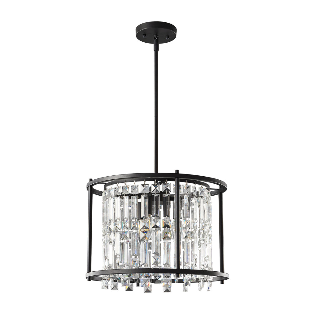 Modern Farmhouse Style Geometric Crystal Chandelier