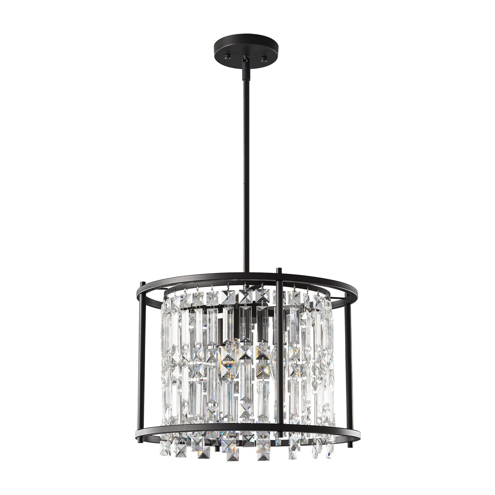 Modern Farmhouse Style Geometric Crystal Chandelier