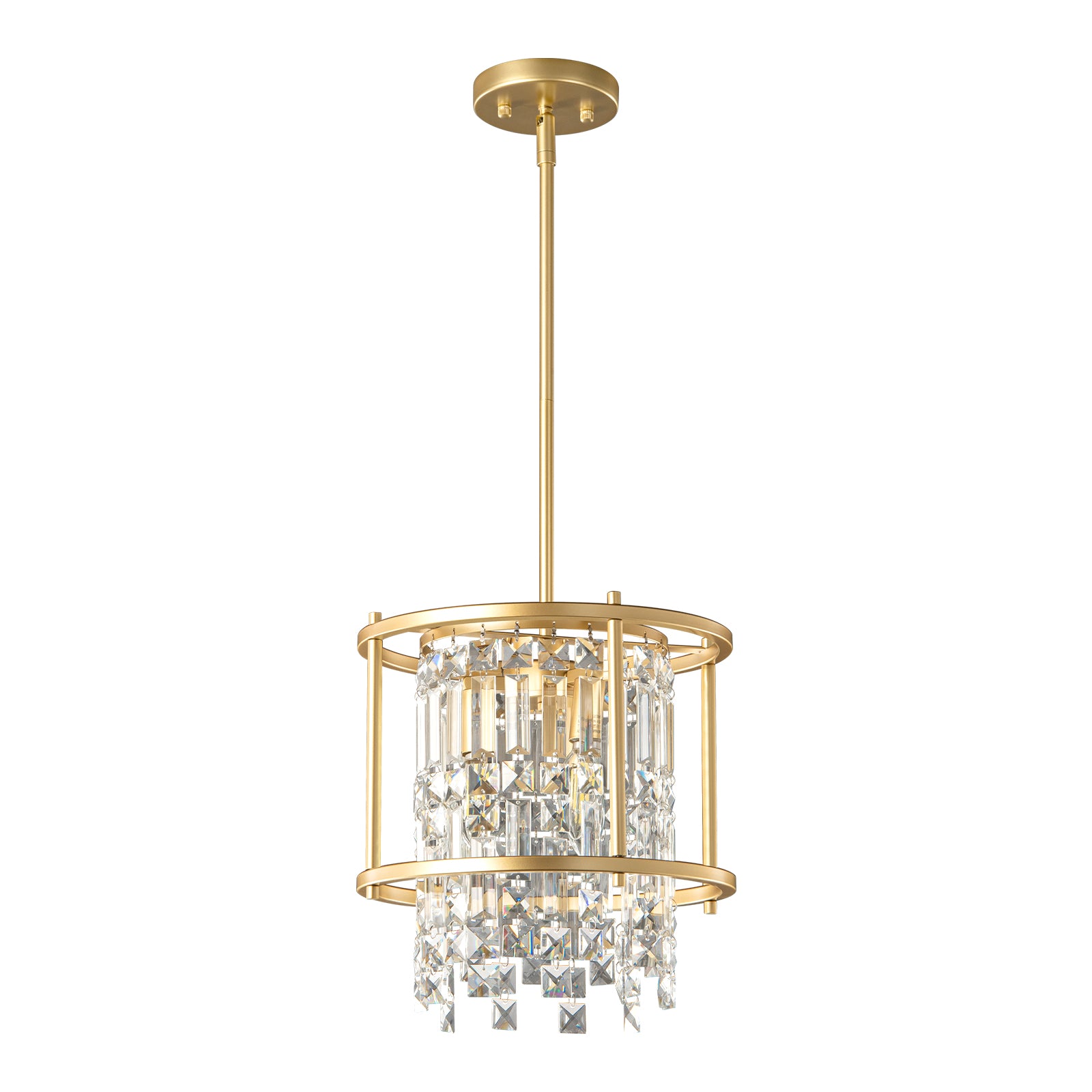 Modern Farmhouse Style Geometric Crystal Chandelier