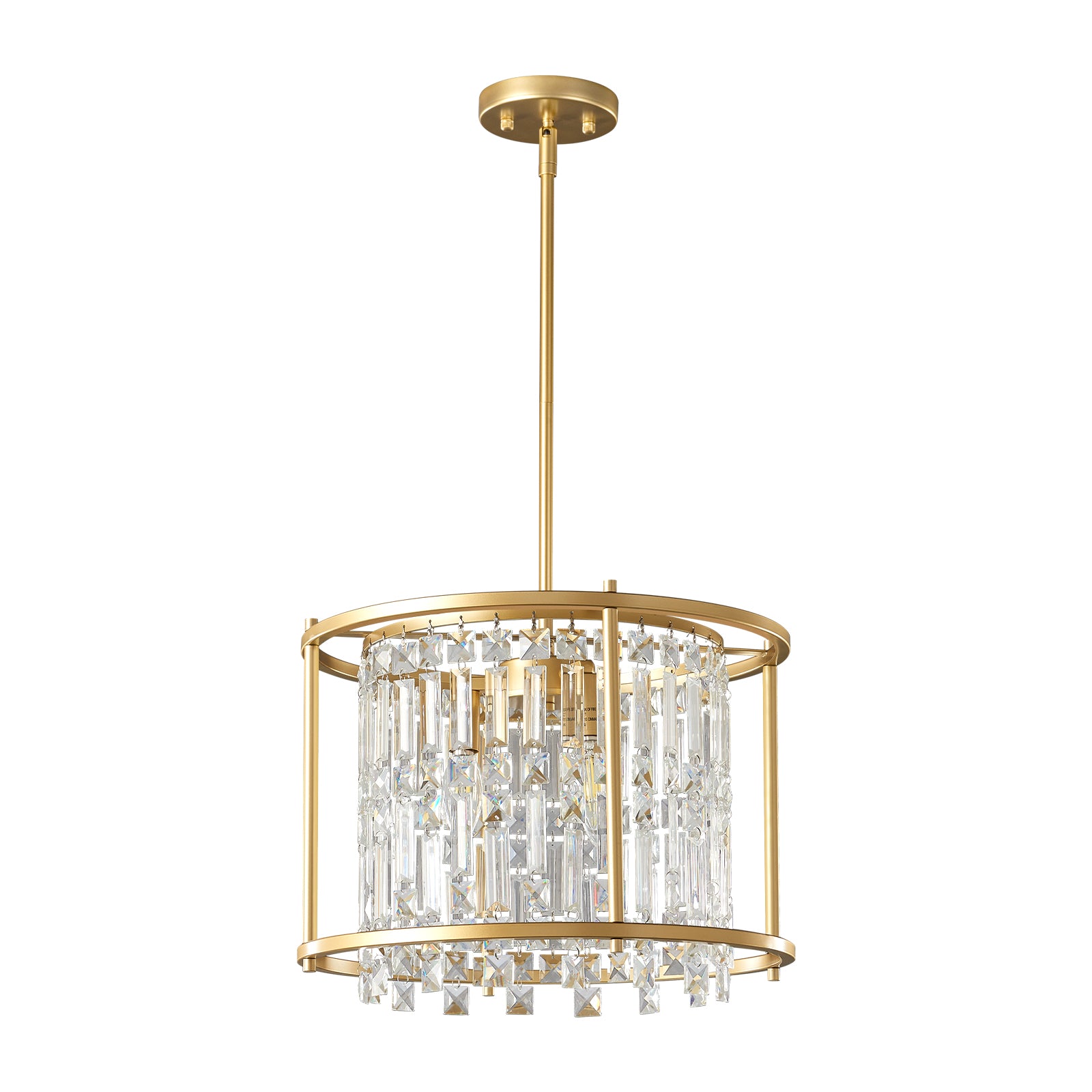 Modern Farmhouse Style Geometric Crystal Chandelier