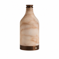 Modern Bottle‑Shaped Natural Alabaster Portable Table Lamp