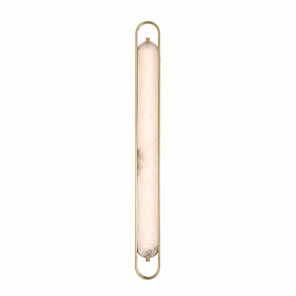 Modern Oval Alabaster LED Wall Sconce for Bedside Accent Lighting