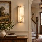 Vertical Ribbed Stone Alabaster LED Wall Sconce for Bedrooms