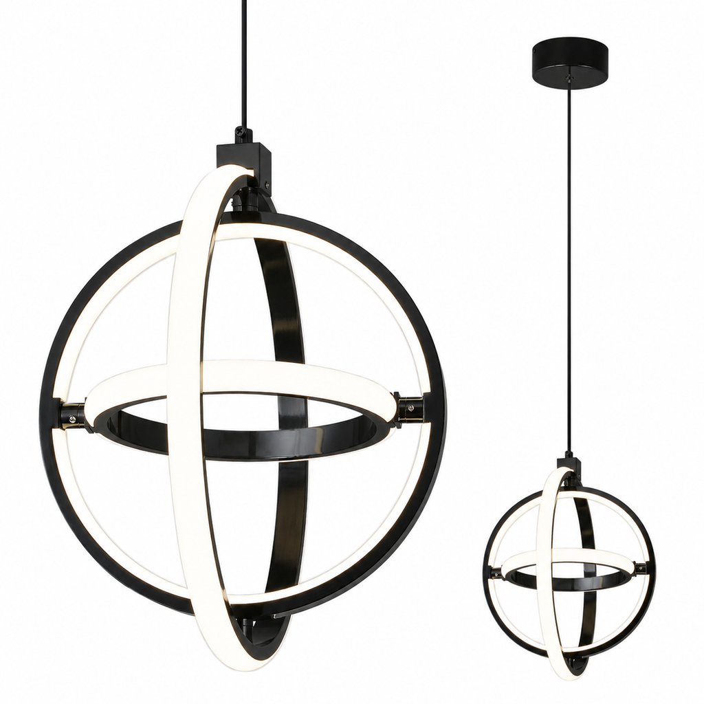 Modern LED Dimmable Height Round Ring Pendant Light