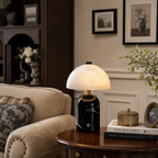 Natural Dome Alabaster Stone LED Table Lamp for Desk and Nightstand