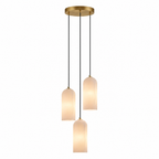 Modern Cylindrical Alabaster Pendant Light for Dining Rooms