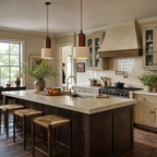 Wabi Sabi Natural Travertine Cylinder Pendant Light