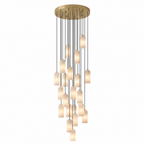 Modern Cylindrical Alabaster Pendant Light for Dining Rooms