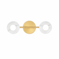 Horizontal Circular Disc Alabaster Vanity Wall Light for Bathrooms