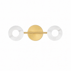 Horizontal Circular Disc Alabaster Vanity Wall Light for Bathrooms