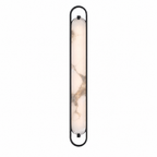 Modern Oval Alabaster LED Wall Sconce for Bedside Accent Lighting
