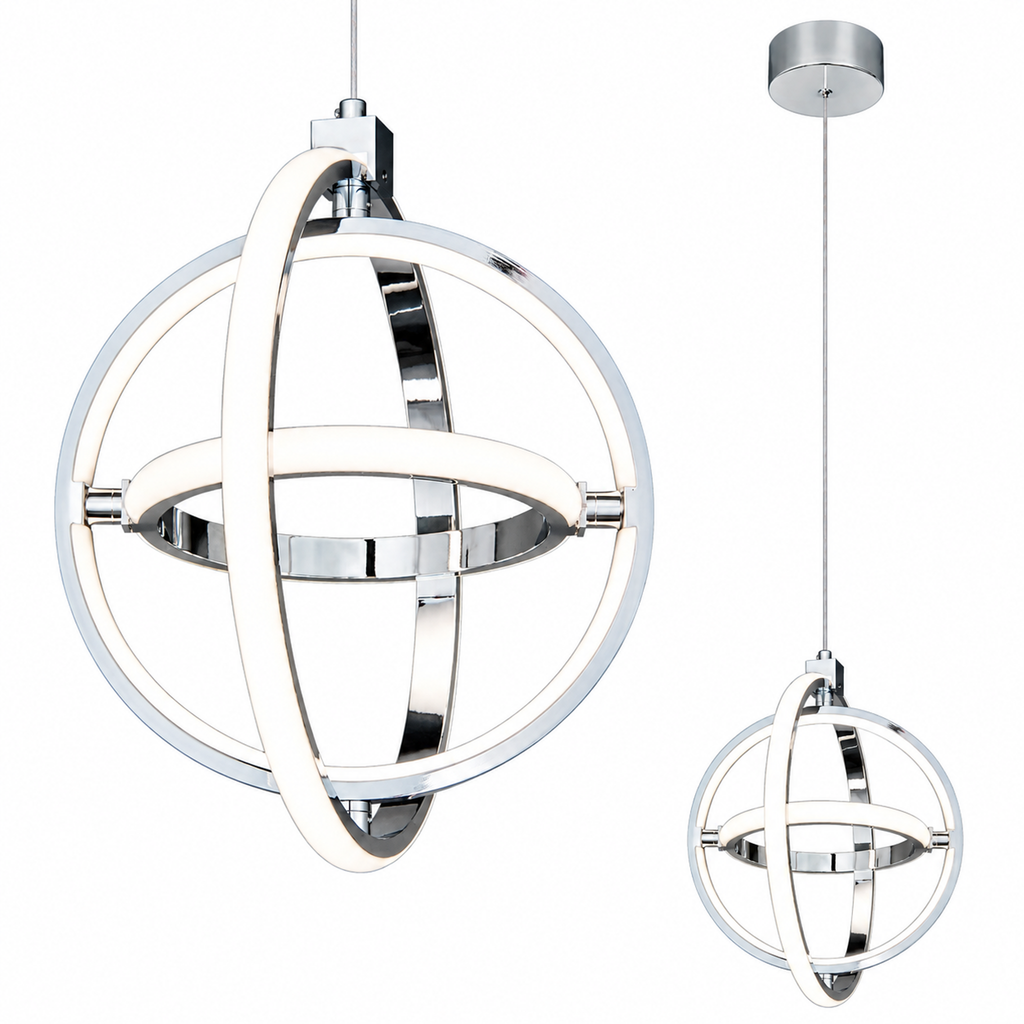 Modern LED Dimmable Height Round Ring Pendant Light