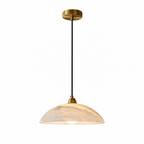 Sculptural Dome Alabaster Pendant Light for Kitchen Islands