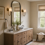 Curved Swan Arm Tapered Alabaster Sconce for Bedrooms