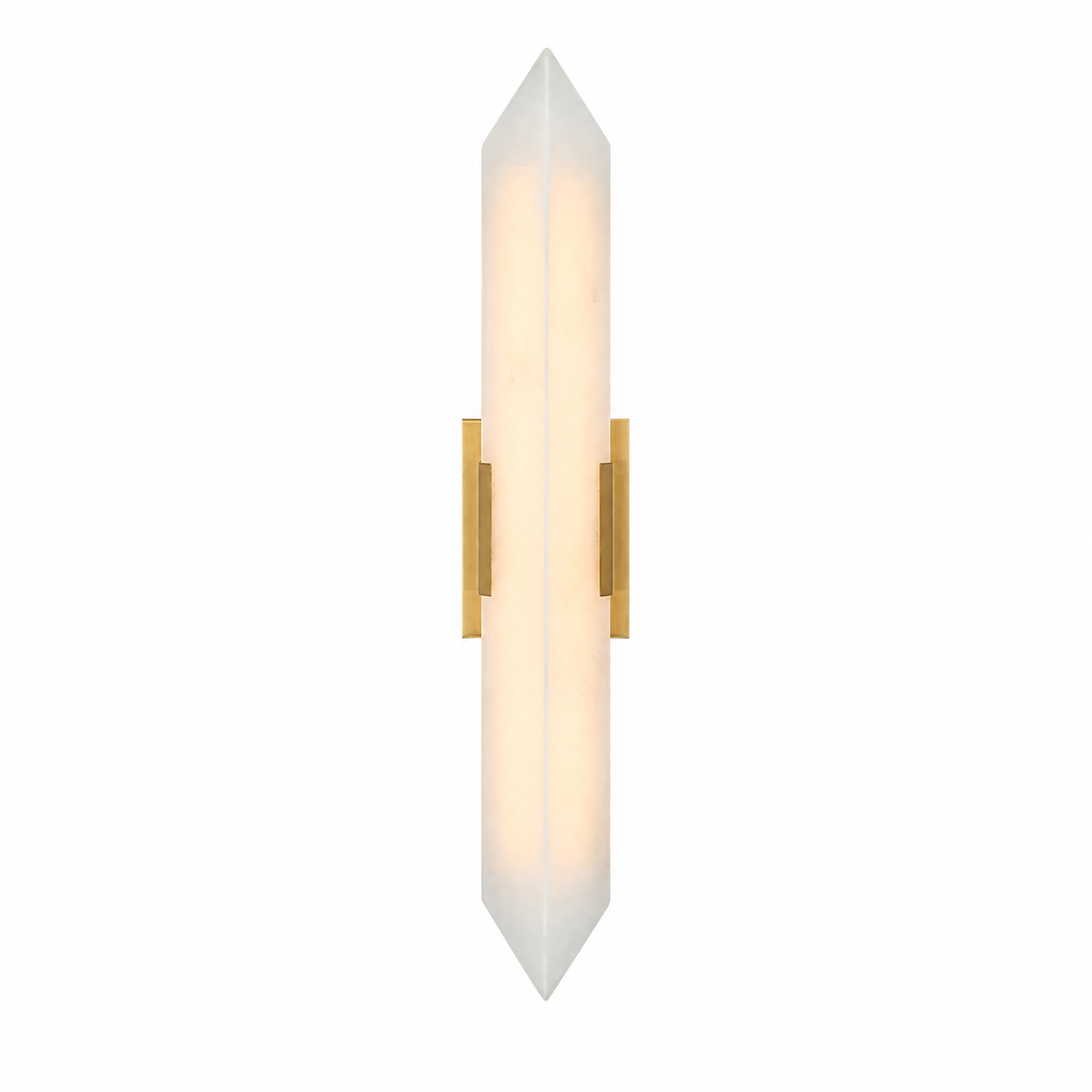 Modern Double‑Point Vertical Glass LED Wall Sconce
