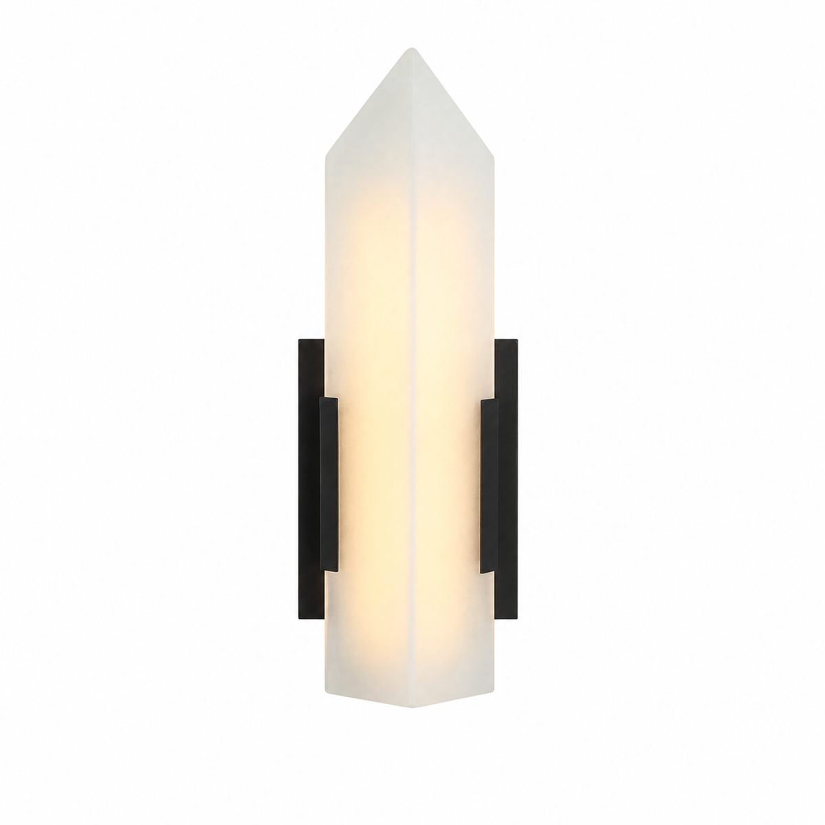 Modern Single‑Point Vertical Prism Glass LED Wall Sconce