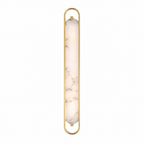Modern Oval Alabaster LED Wall Sconce for Bedside Accent Lighting