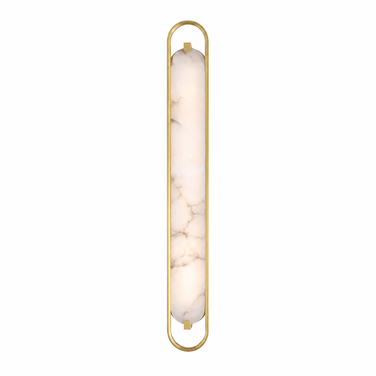 Modern Oval Alabaster LED Wall Sconce for Bedside Accent Lighting