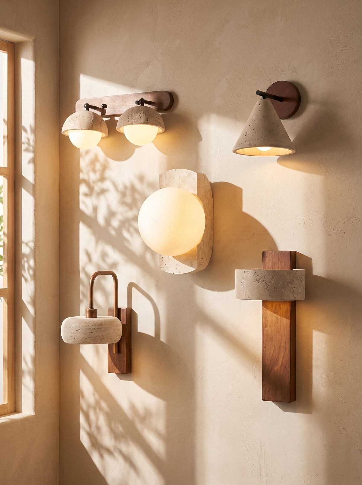 Travertine Wall Lights