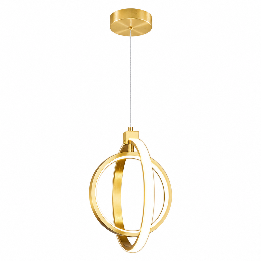 Modern LED Dimmable Height Round Ring Pendant Light