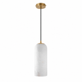 Modern Cylindrical Alabaster Pendant Light for Dining Rooms