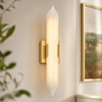 Modern Double‑Point Vertical Glass LED Wall Sconce