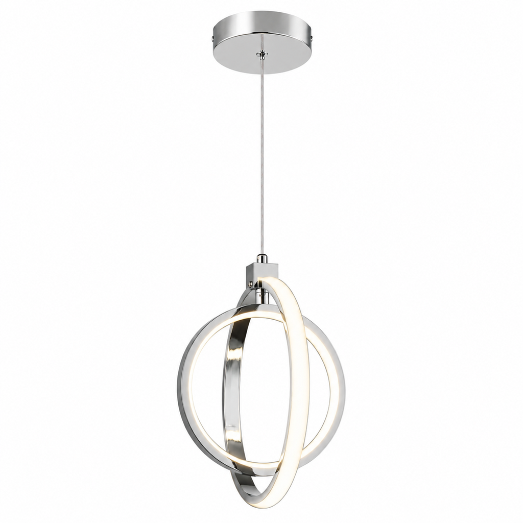 Modern LED Dimmable Height Round Ring Pendant Light