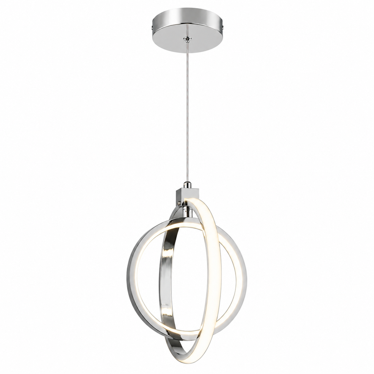 Modern LED Dimmable Height Round Ring Pendant Light