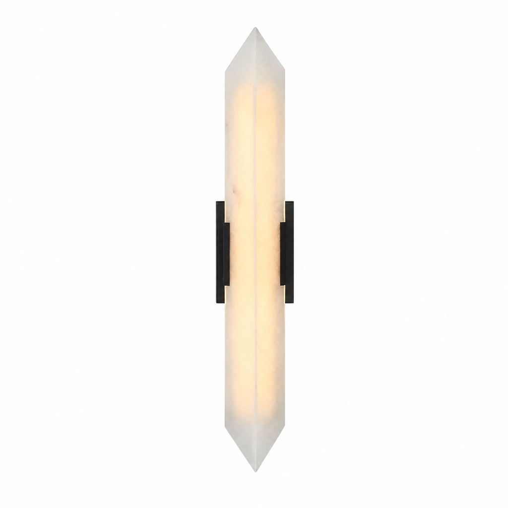 Modern Double‑Point Vertical Glass LED Wall Sconce