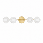 Horizontal Circular Disc Alabaster Vanity Wall Light for Bathrooms