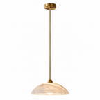 Sculptural Dome Alabaster Pendant Light for Kitchen Islands