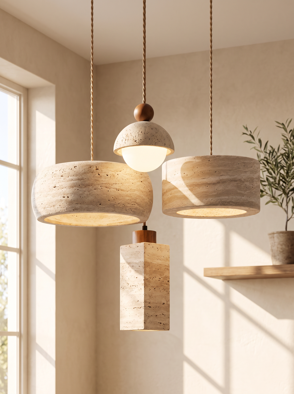 Travertine Pendant Lights
