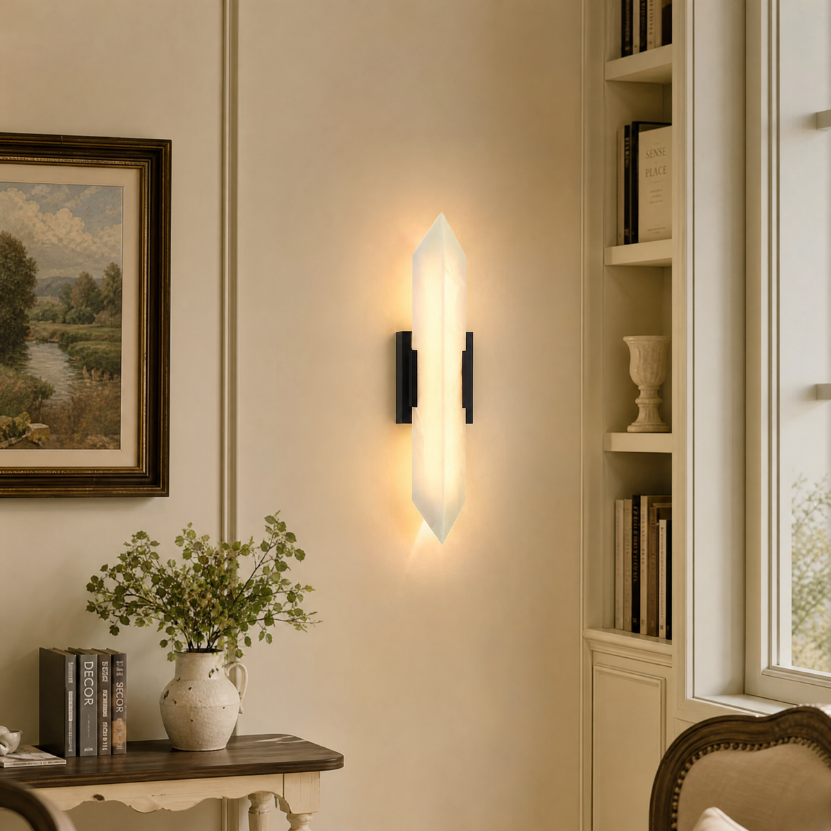 Modern Double‑Point Vertical Glass LED Wall Sconce