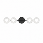 Horizontal Circular Disc Alabaster Vanity Wall Light for Bathrooms