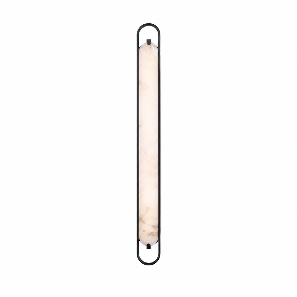 Modern Oval Alabaster LED Wall Sconce for Bedside Accent Lighting