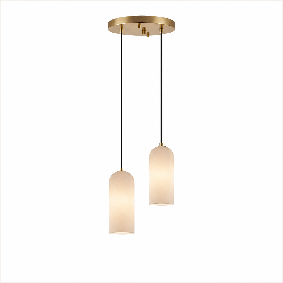 Modern Cylindrical Alabaster Pendant Light for Dining Rooms