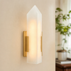 Modern Single‑Point Vertical Prism Glass LED Wall Sconce