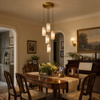 Modern Cylindrical Alabaster Pendant Light for Dining Rooms