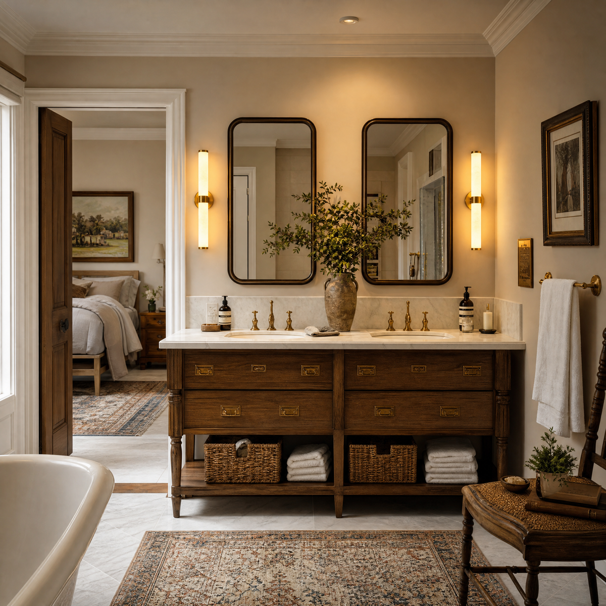Minimalist Natural Stone Alabaster LED Wall Sconces for Bathrooms