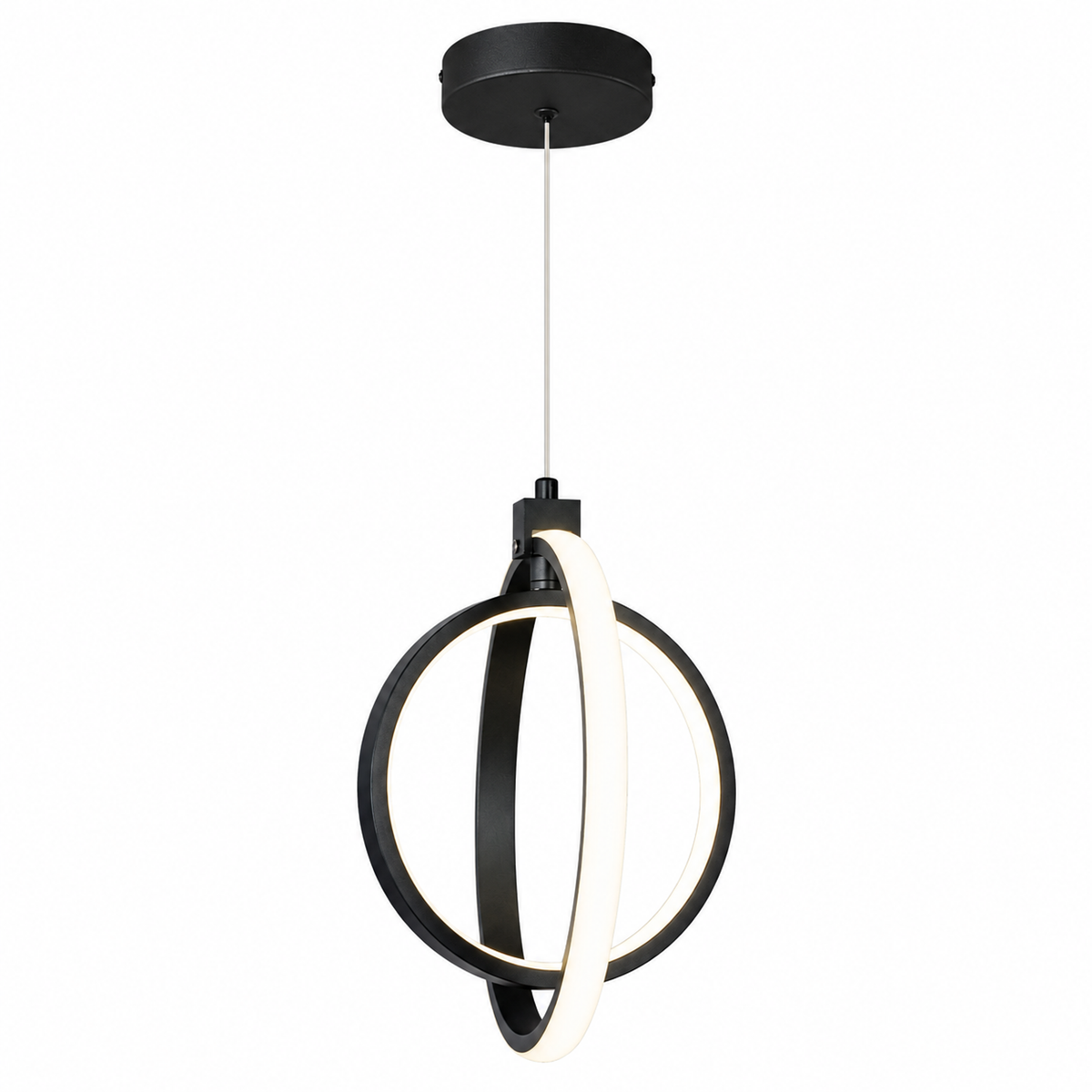 Modern LED Dimmable Height Round Ring Pendant Light