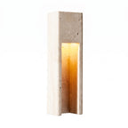Wabi Sabi Vertical Cutout Travertine Wall Sconce