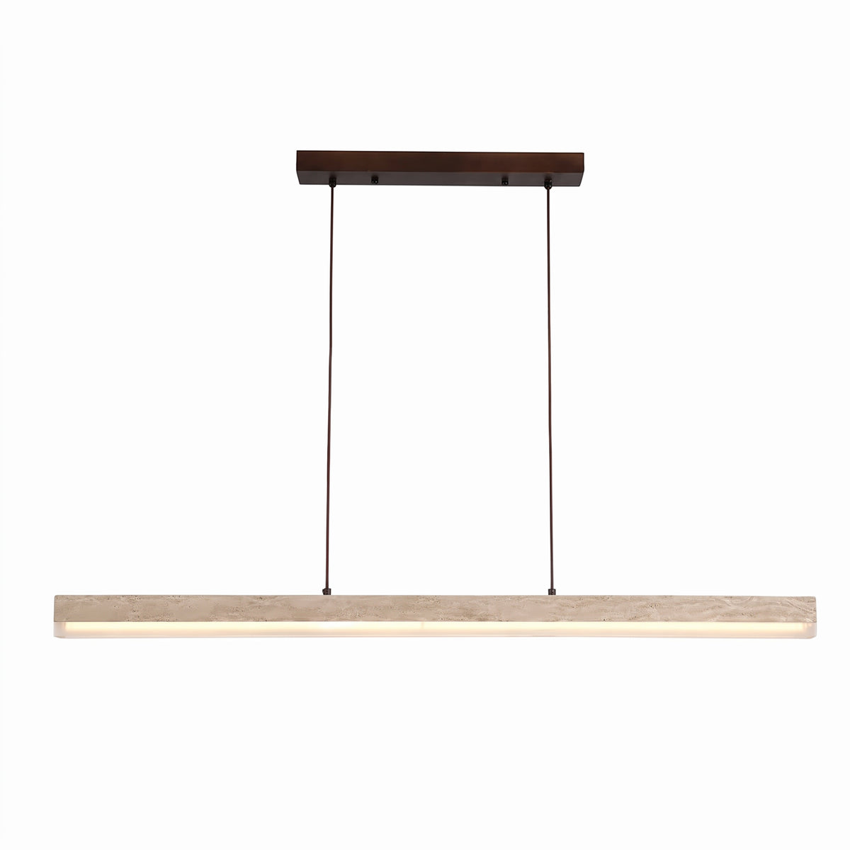 Wabi Sabi Long Linear Travertine LED Pendant Light